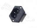 Chassisdeel/Socket C14 male met zekering